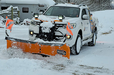 Winterdienst mit Räumfahrzeug